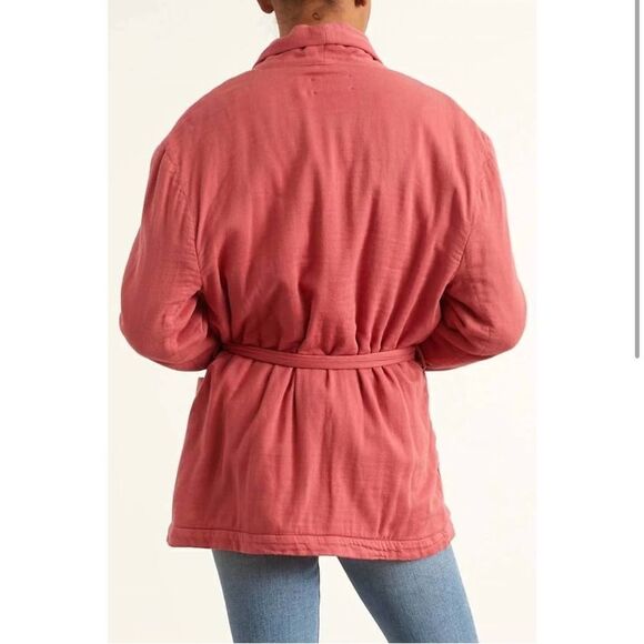 NEW Xirena Marlen Wrap Jacket Sundried Red Cotton Fleece Lined Size XS - Picture 2 of 8